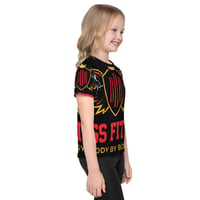 Image 3 of BossFitted Black and Res Kids Crew Neck T-shirt