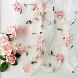 Image of Embroidered Flutter Petal Floral Slouck Socks
