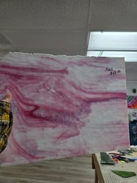 Image 2 of Pink & White Mottled Glass BE
