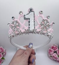 Image 3 of Baby Pink Snowflake Tiara