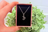 Sterling silver cat pendant 