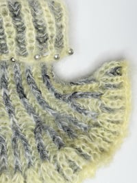 Image 3 of Soriano: Sofie and Iris Butter Yellow and Grey Beaded Mohair Collar