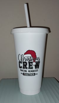 Image 1 of Christmas Crew Plastic Tumbler