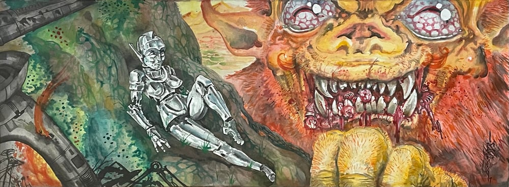 Image of Original Tim Lehi "Lost On Alien Worlds" Painting