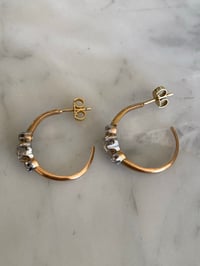 Image 2 of DIAMOND HOOP EARRINGS