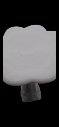 Image 7 of Fenton Milk Glass Cabbage Rose Pedestal Compote