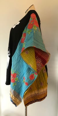 Image 3 of Upcycled “Dolly” vintage quilted poncho