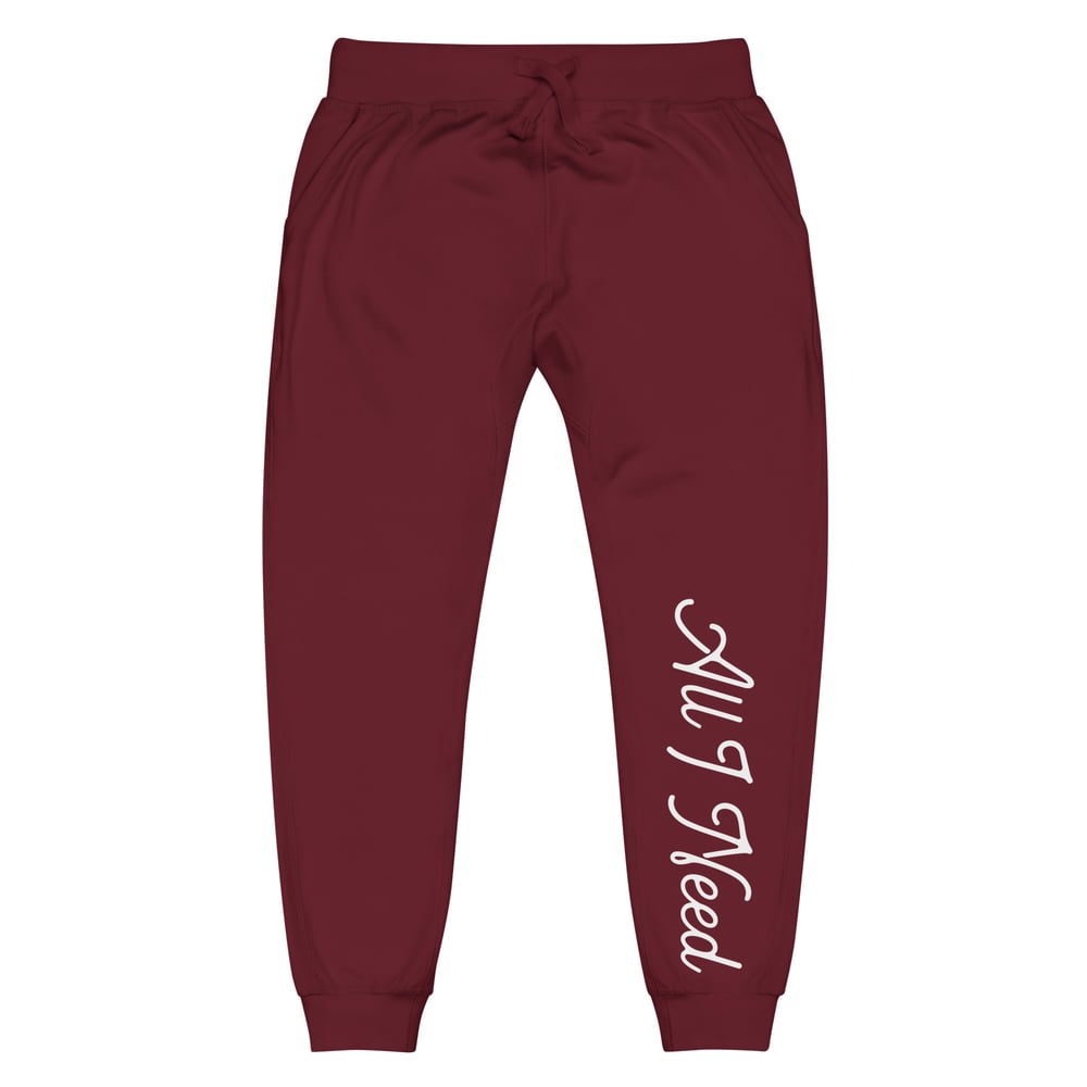 Script white logo Unisex fleece sweatpants