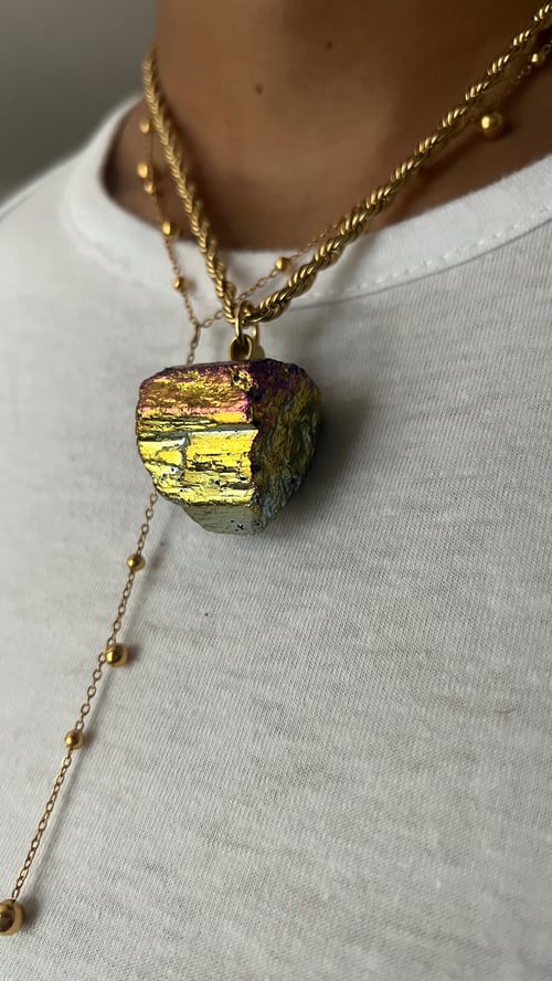 Image of FAIRY BERRIES 4 • Aura Tourmaline Crystal Necklace