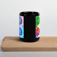 Image 3 of Warhol'd "Dali manati" black glossy mug