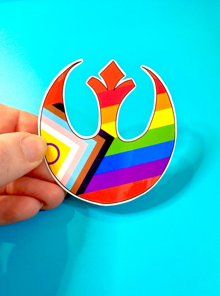 Image of New Progress Pride Star Wars Sticker