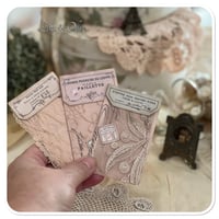 Image 3 of pretty pink quilted and vintage french lace sewing notions book kit