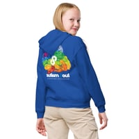 Image 3 of Youth heavy blend hoodie autism soul logo and color brain 