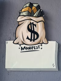 Image 1 of Manisfest dry erase resin art 