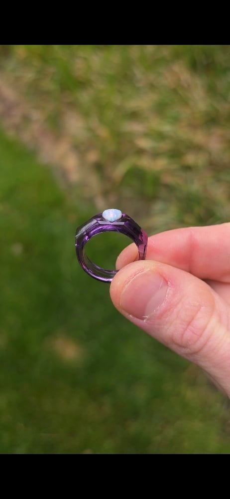 Image of Amethyst Opal Heart Signet