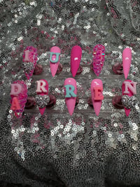 Image 1 of  Stiletto custom name press on nails