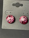 Burgundy Daze Resin Pendant Earrings