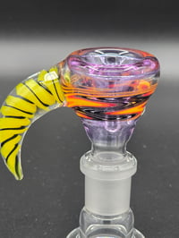 Image 6 of UV Reactive 14mm Slide With Horn 