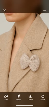 Image 2 of The Butterfly Pin - Beige