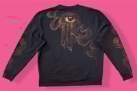 Image 2 of “DEAD BUNNY” CUSTOM BLEACH PAINTED SWEATSHIRT XL