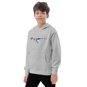 Image of Kids Mexican Blanket Raptor fleece hoodie