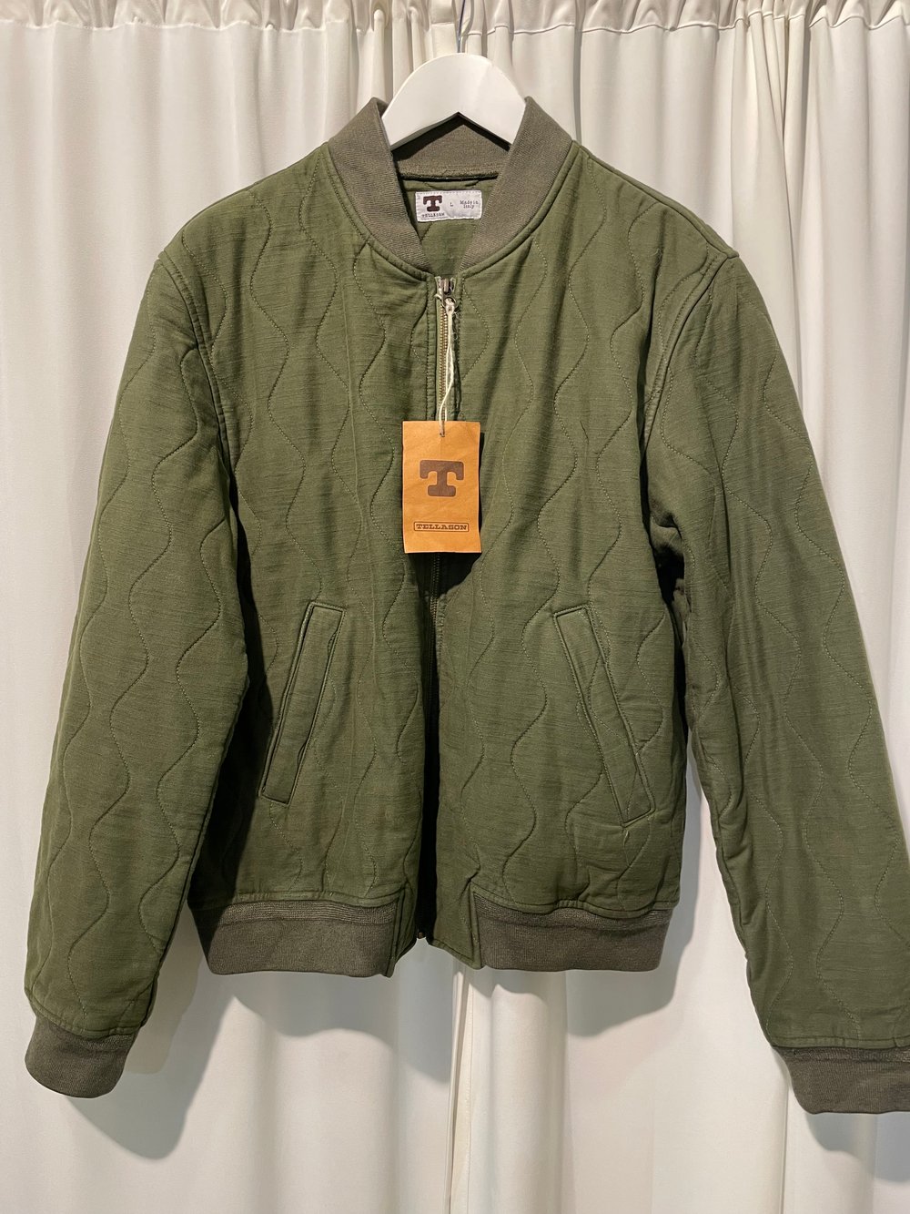 Tellason | Quilted Bomber Jacket | olive