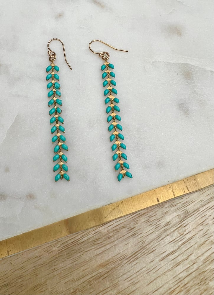 Image of Turquoise Arrow earrings 