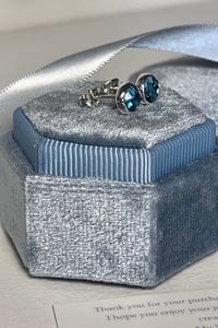 Image 2 of Swiss Blue Topaz Earrings 