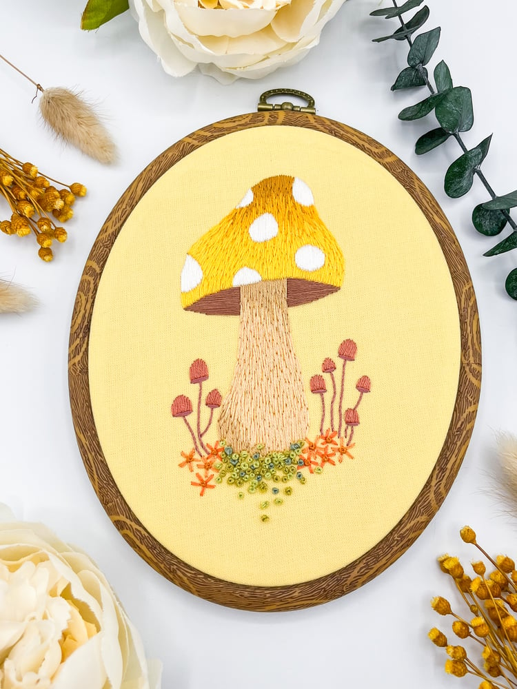 Image of mushroom embroidery