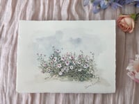 Image 2 of Roses And Gold Bees Watercolour
