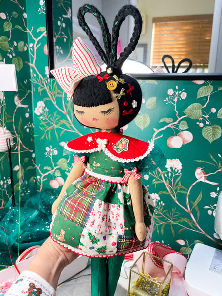Image of RESERVED FOR DAYNA Classic Holiday Art Doll Josie  