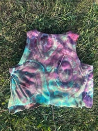 Image 2 of geode ribbed crop ice dyed tank top (0XL)