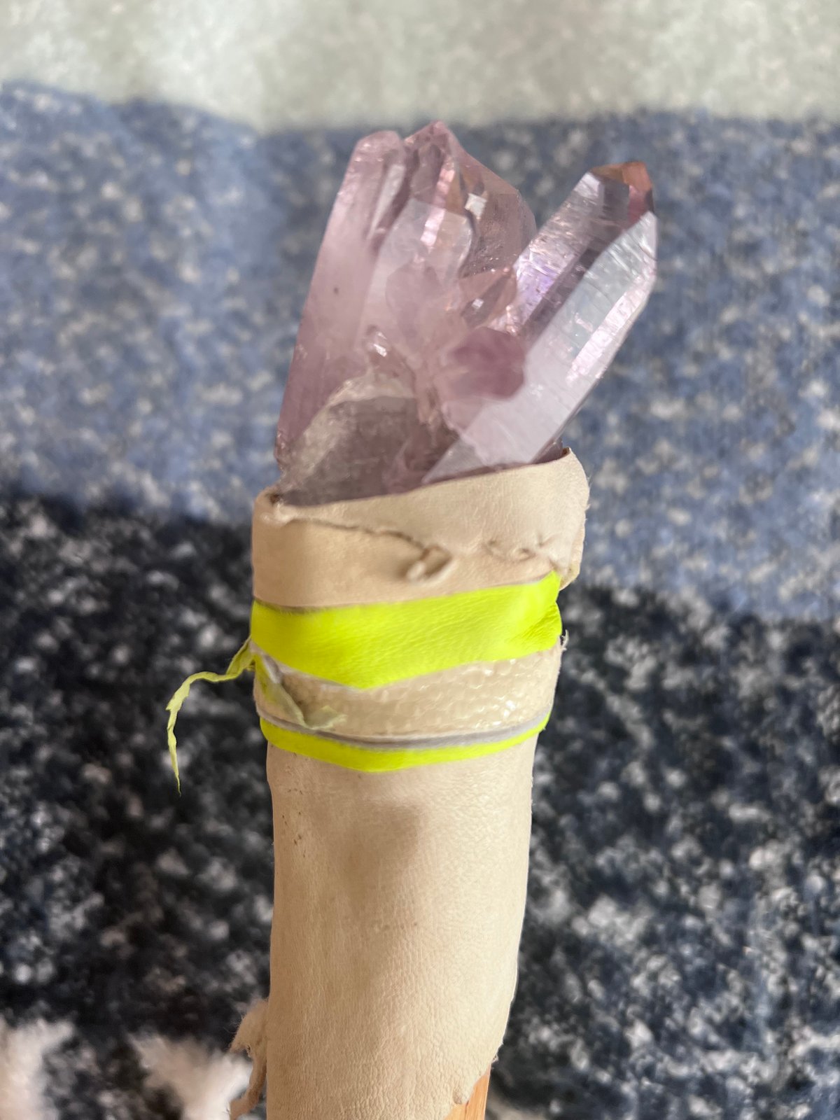 KING of PENTACLES:  amethyst crystal cluster wand