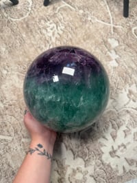 Image 5 of XXL 20LB RAINBOW FLUORITE SPHERE -CHINA- A