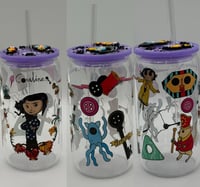 Image 3 of 16oz Coraline Glass Tumbler