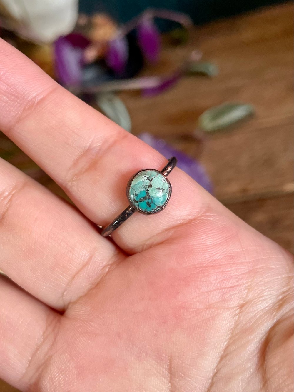 Turquoise Stacker Ring | Size 9.25