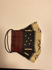 Image 1 of 3D Face Mask Multi Print Mudcloth