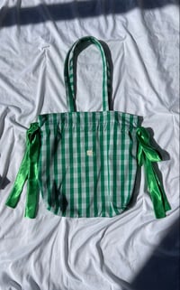 Emerald Palaka Bow Tote Bag