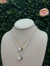 pearl & nephrite jade charm necklace