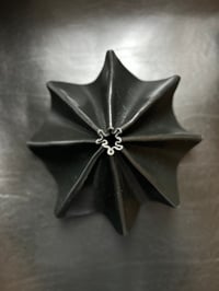 Image 3 of Black leather sculpted shade