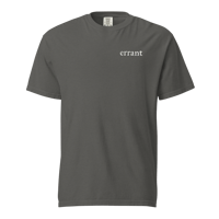 Image 2 of "errant" Unisex Garment-dyed Heavyweight T-shirt (white font)