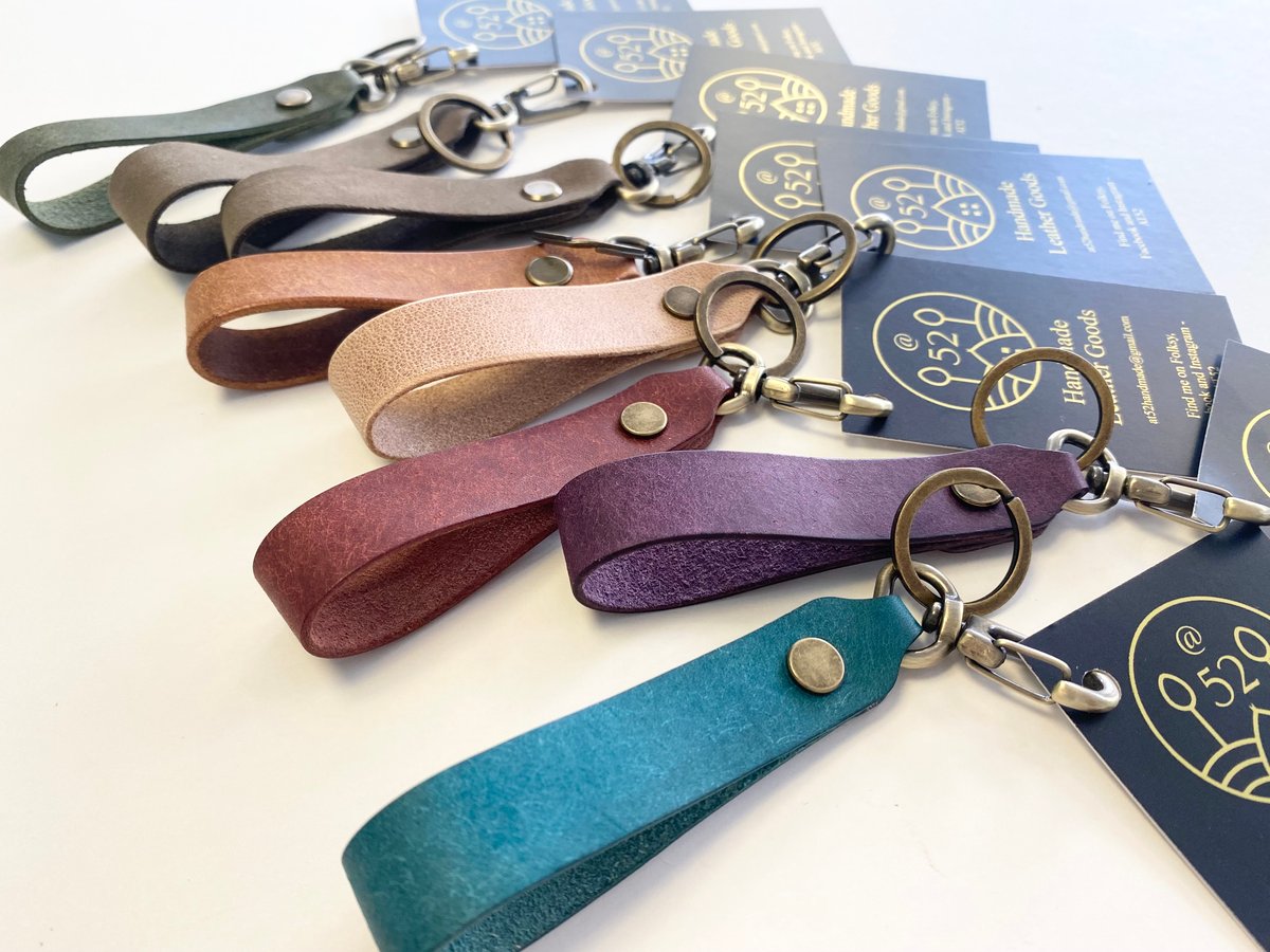 Leather handmade detachable platted keyring wit - Folksy