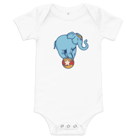 Image 1 of Baby short sleeve one piece (circus elephant) 