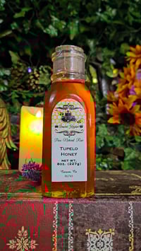 Image 1 of 👑The Armored Kingdom Premium Tupelo Honey Bottle(8oz)-Pure Natural Honey from Golden Rarity