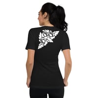 Image 1 of Roses Short Sleeve V-Neck T-Shirt