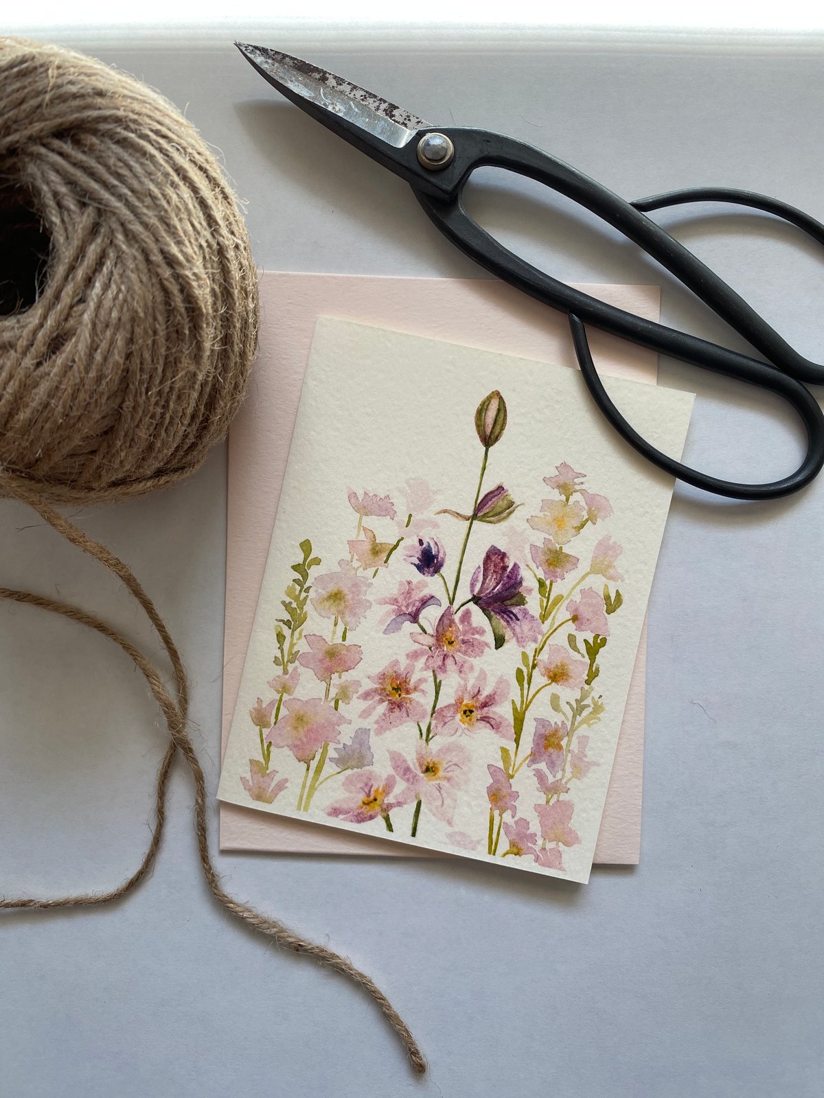 Image of Earl Gray Flowers - Greeting Card