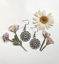 Image 2 of Silver Mandala Earrings