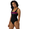 Black-n-Pink Breast Cancer Awareness One-Piece Swimsuit