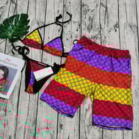 Rainbow Gucci Matching Couples Swimwear