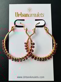 Image 2 of Garnet Swing Earrings